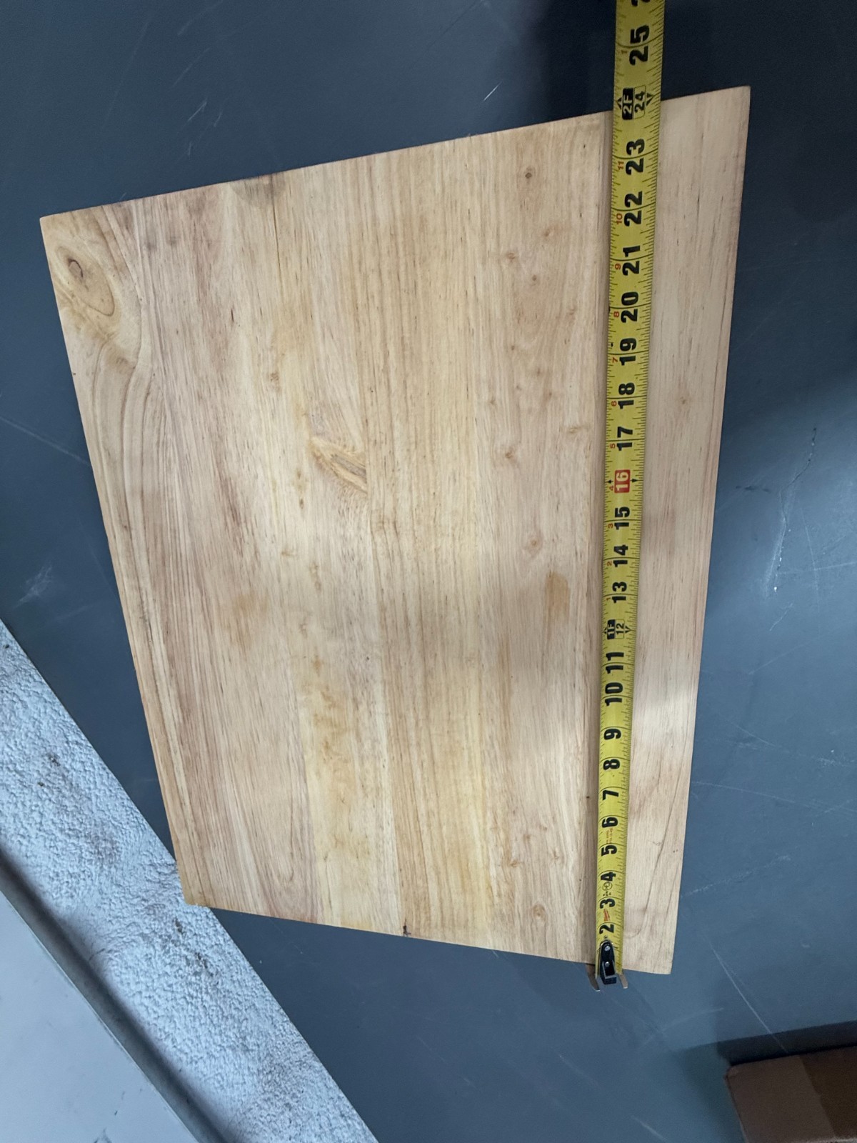 Winco Choice 18" x 24" x 1.75" Medium Tan Wooden Cutting Board /Prep # WCB-1824