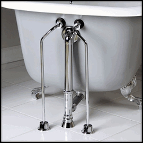 PLUMBING PAIR WATER SUPPLY LINES FOR CLAWFOOT BATH TUB ON LEGS  NICE QUALITY