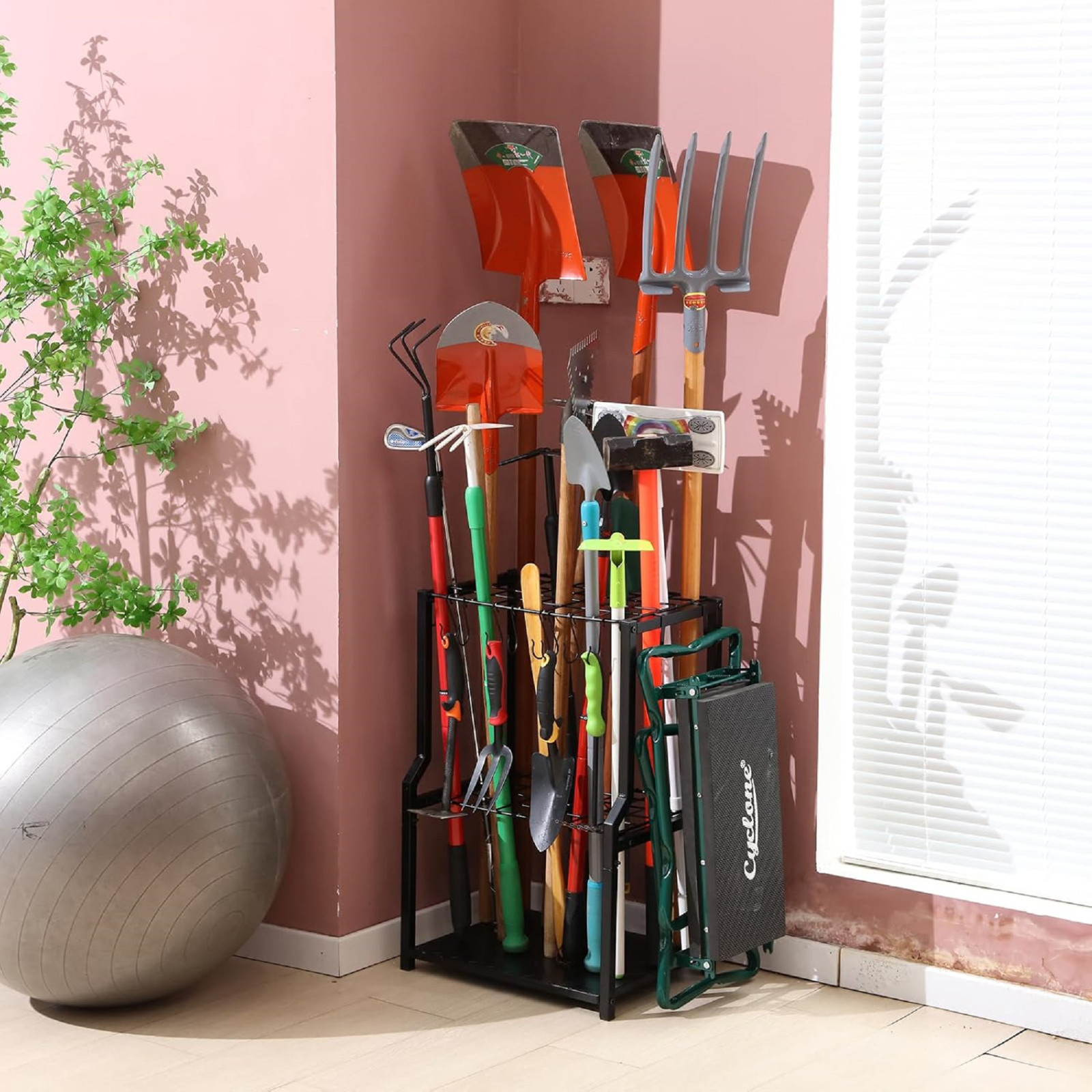 Garden Tool Organizer Heavy Duty,Yard Tool Tower Rack,Garage Storage Organizatio