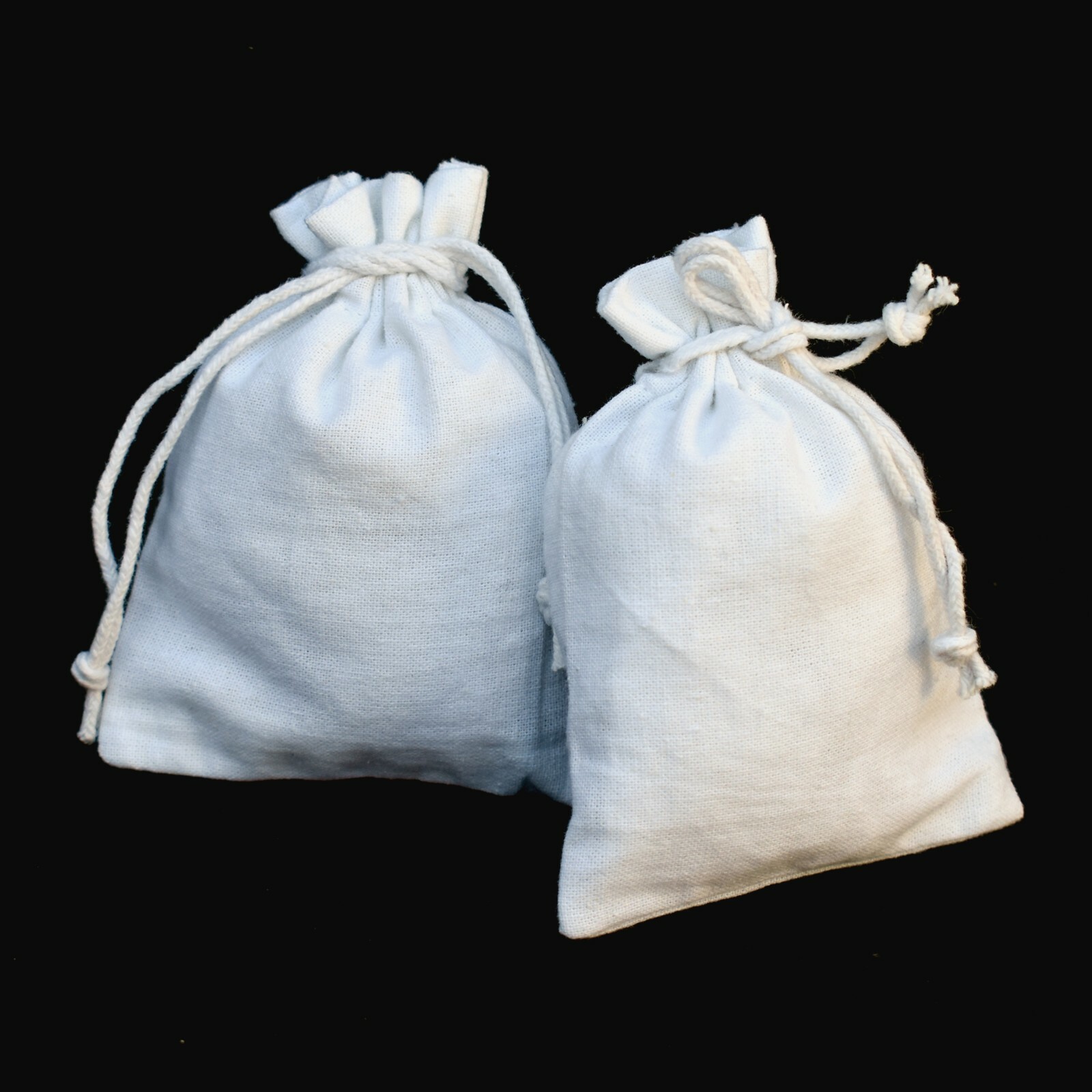 Cotton Drawstring White Small Favor Coin Bag Indian Jewelry Packaging Pouch