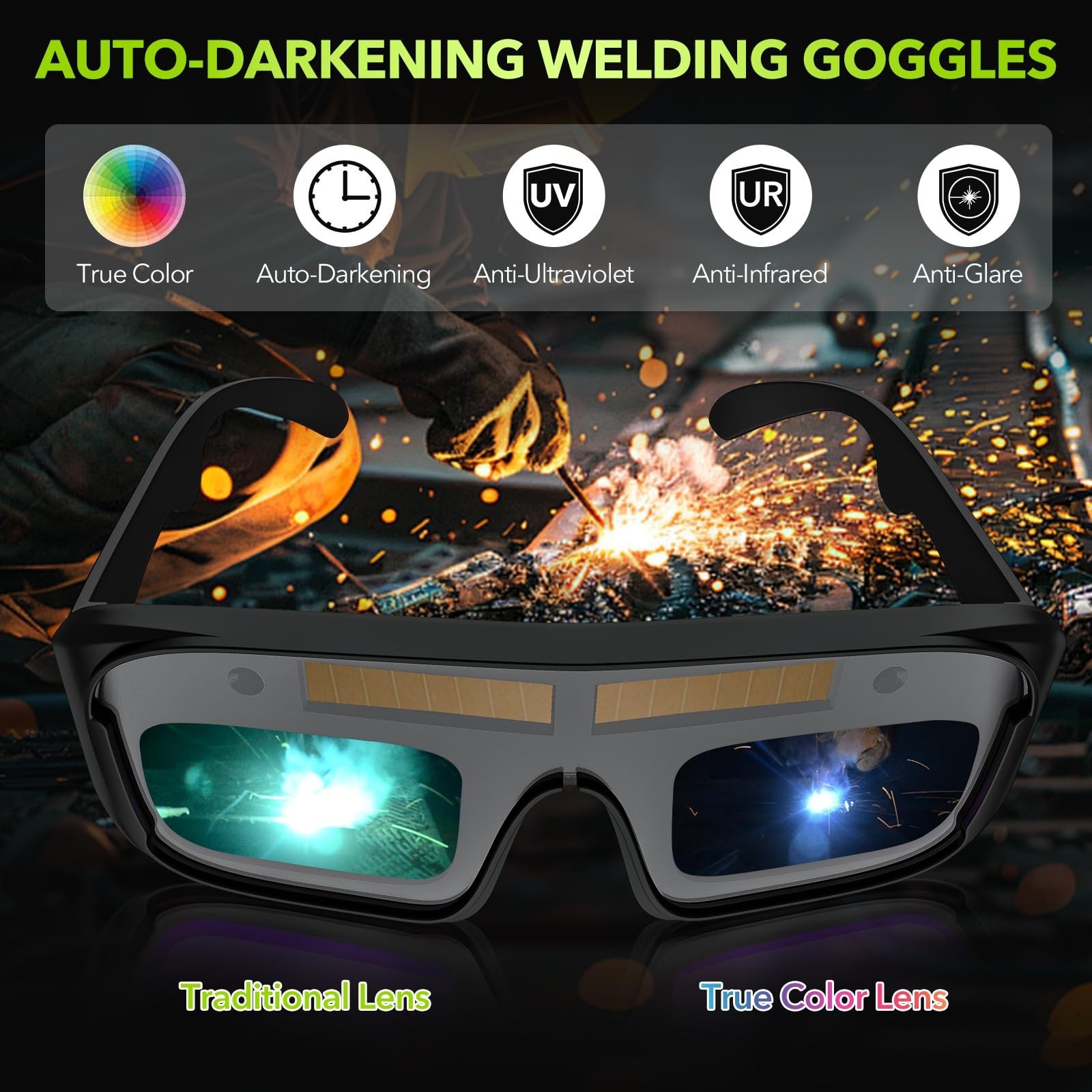 YesRight Electric ARC Welder Gun 110V, Stick Welding Kit with 30 Rods & Goggle