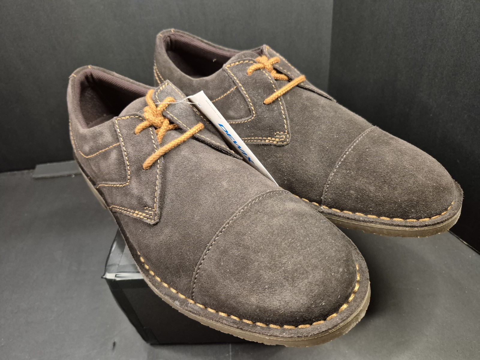 ROCKPORT ADIPRENE BY ADIDAS URBANEDGE CAP TOE BROWN SUEDE 10M V78320 NIB!