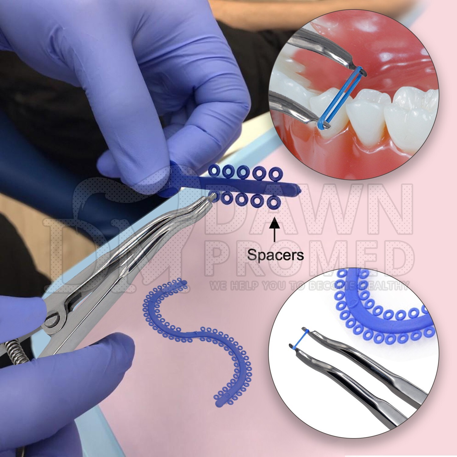 Dental Separator Placing Ligature Plier 6.25" Orthodontic Elastic Ties German Gr