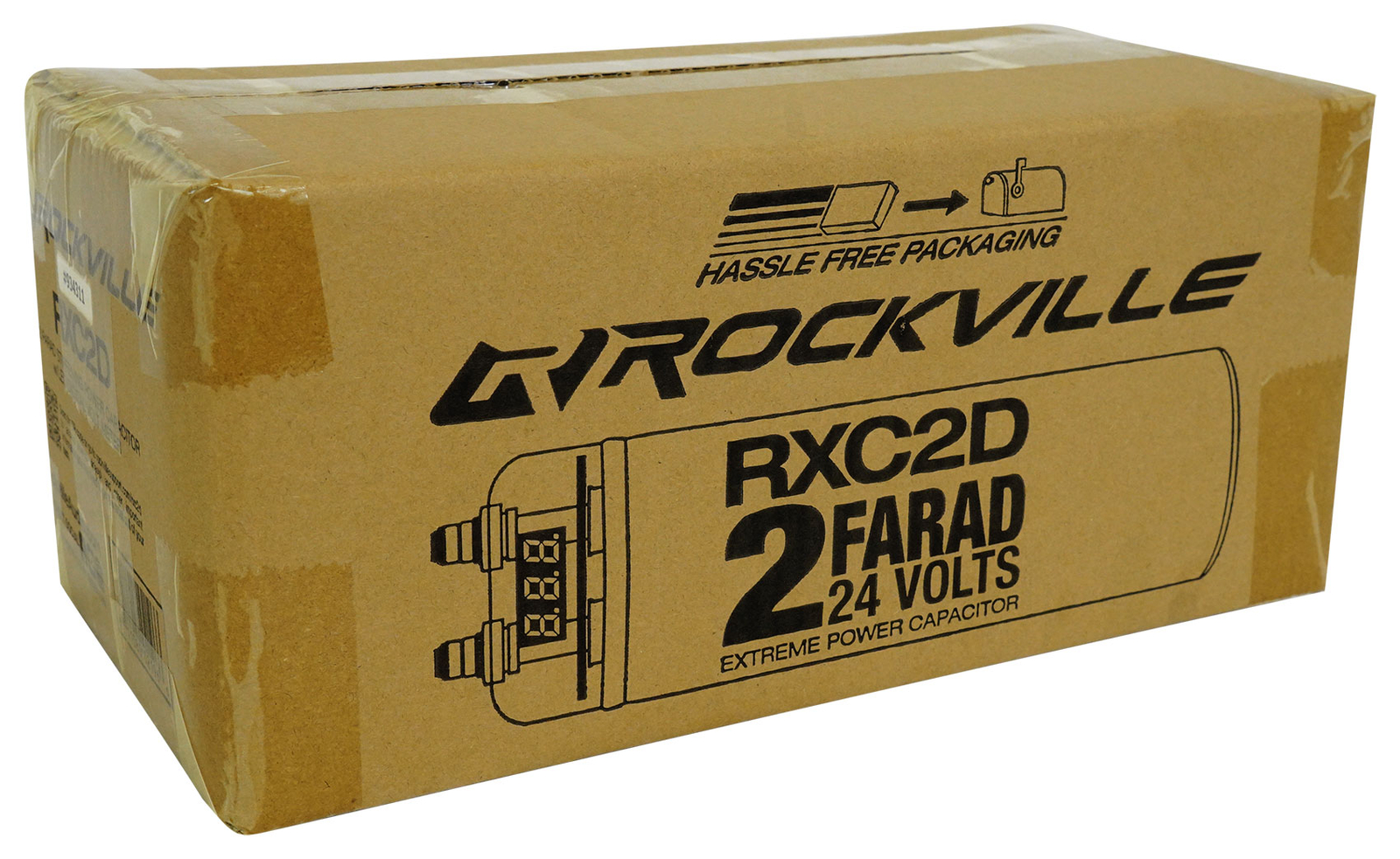 Rockville RXC2D 2 Farad Stiffening Power Capacitor with LED Digital Volt Meter