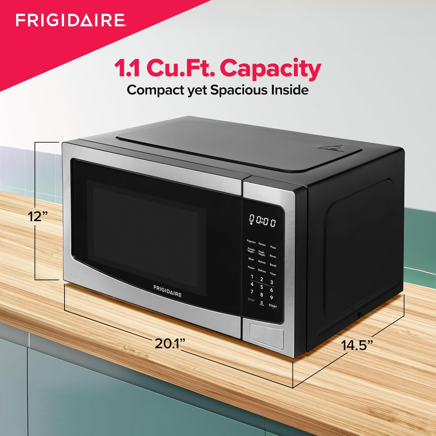 Frigidaire 1.1 Cu. Ft. Stainless Steel Microwave | 1000W Multi-Function