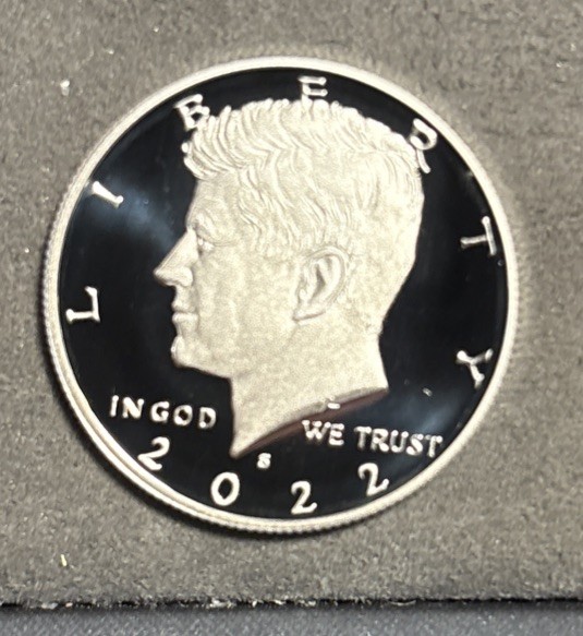 2022 S Kennedy SILVER PROOF Half Dollar Gem DCam 99.9% .999 Coin
