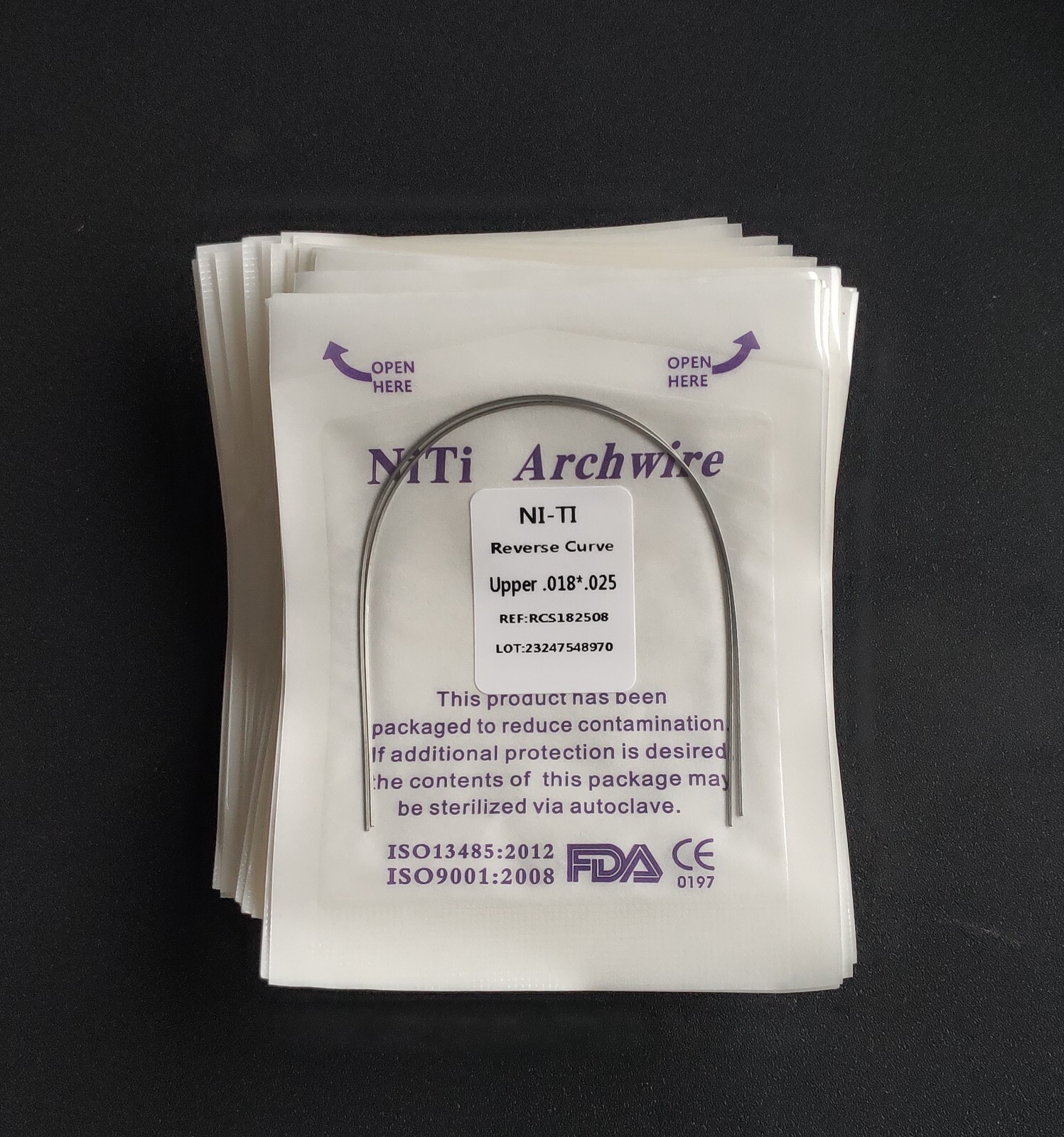 10Pack Dental Orthodontic Super Elastic Reverse Curve True Rectangular Arch Wire