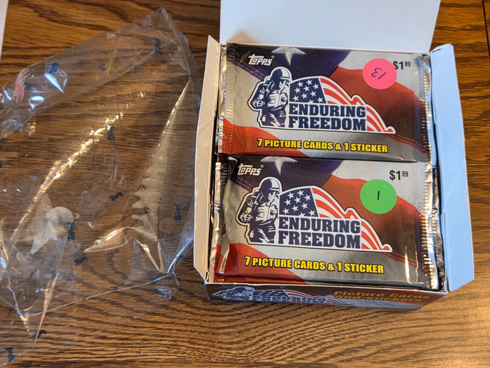 2001 Topps Enduring Freedom Factory Sealed Pack Possible Osama Bin Laden Card