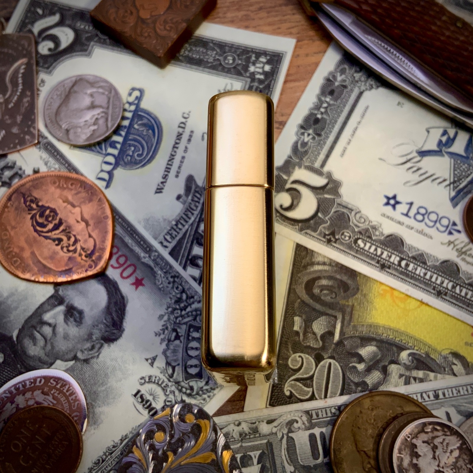 Zippo “Scrooge McDuck” Themed Engraved Brass Armor Cigarette Lighter Ebenezer