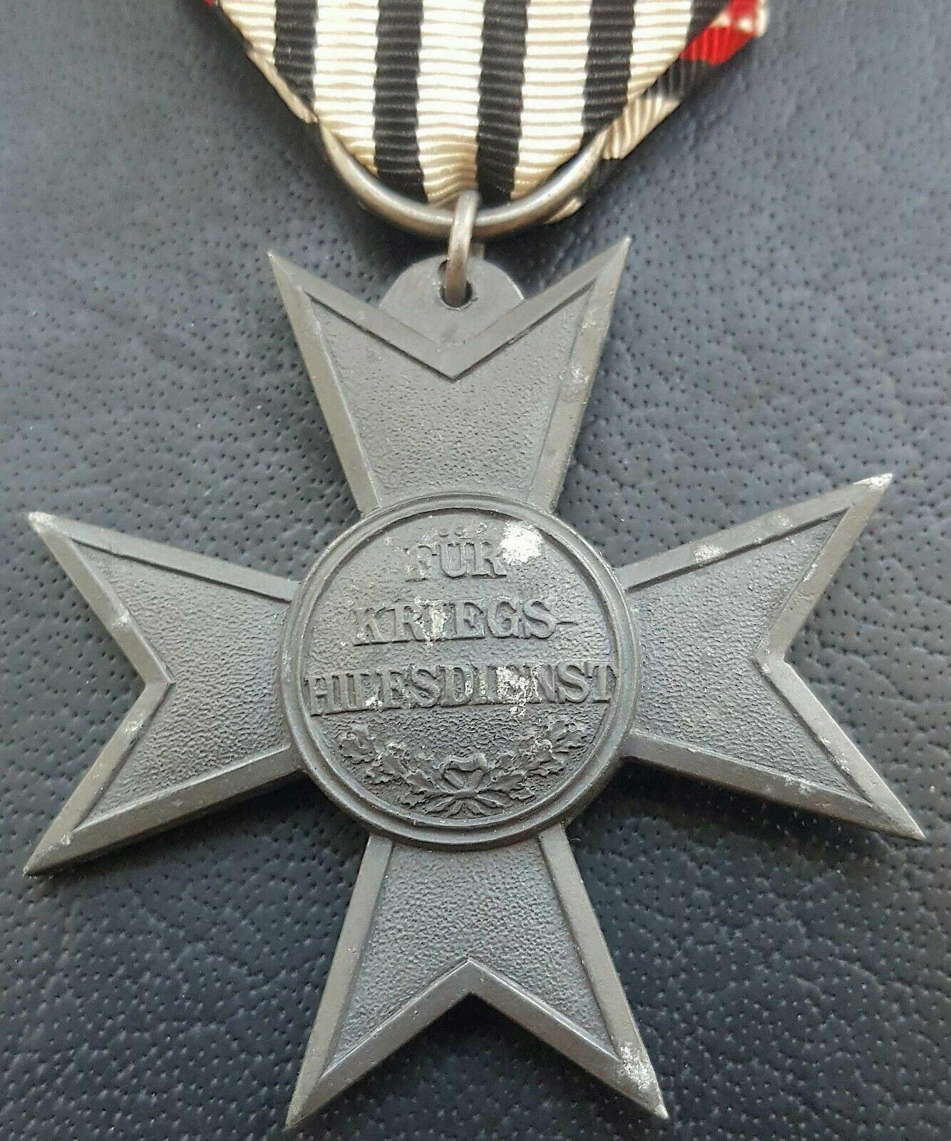 ✚9598✚ German Prussia WW1 Merit Cross for War Aid Kriegshilfe Kreuz medal