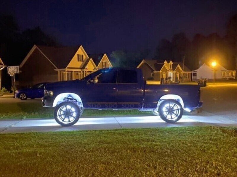 4Rings 15.5'' Quad Row Wheel Lights Strobe Pure White LED Rim Lights for Truck