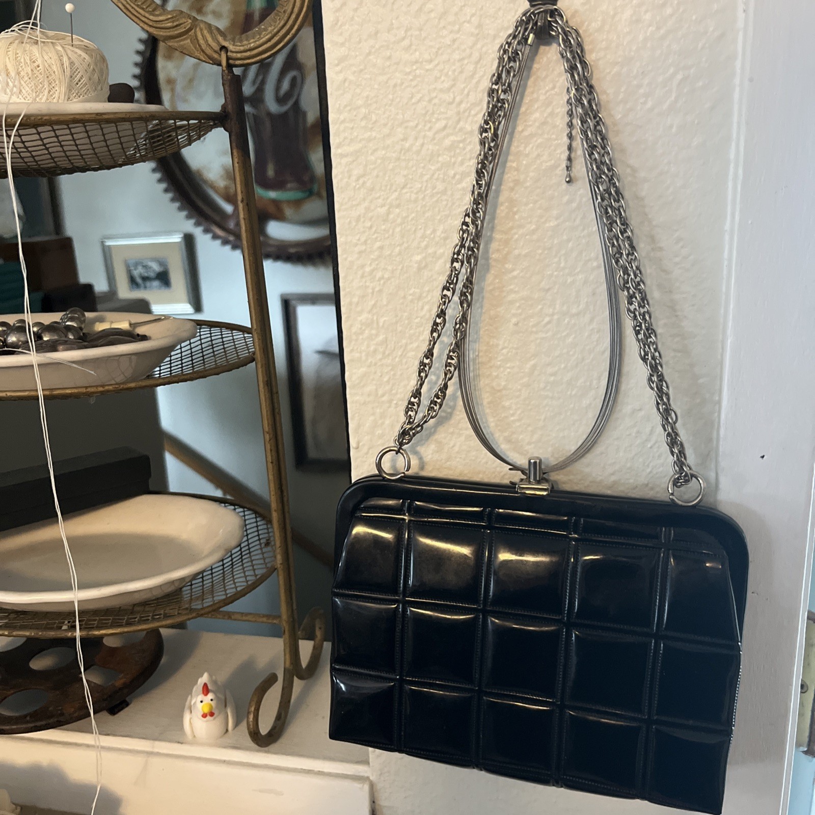 Fabulous Deco Antique Vintage Bagline of California clutch purse chocobar look