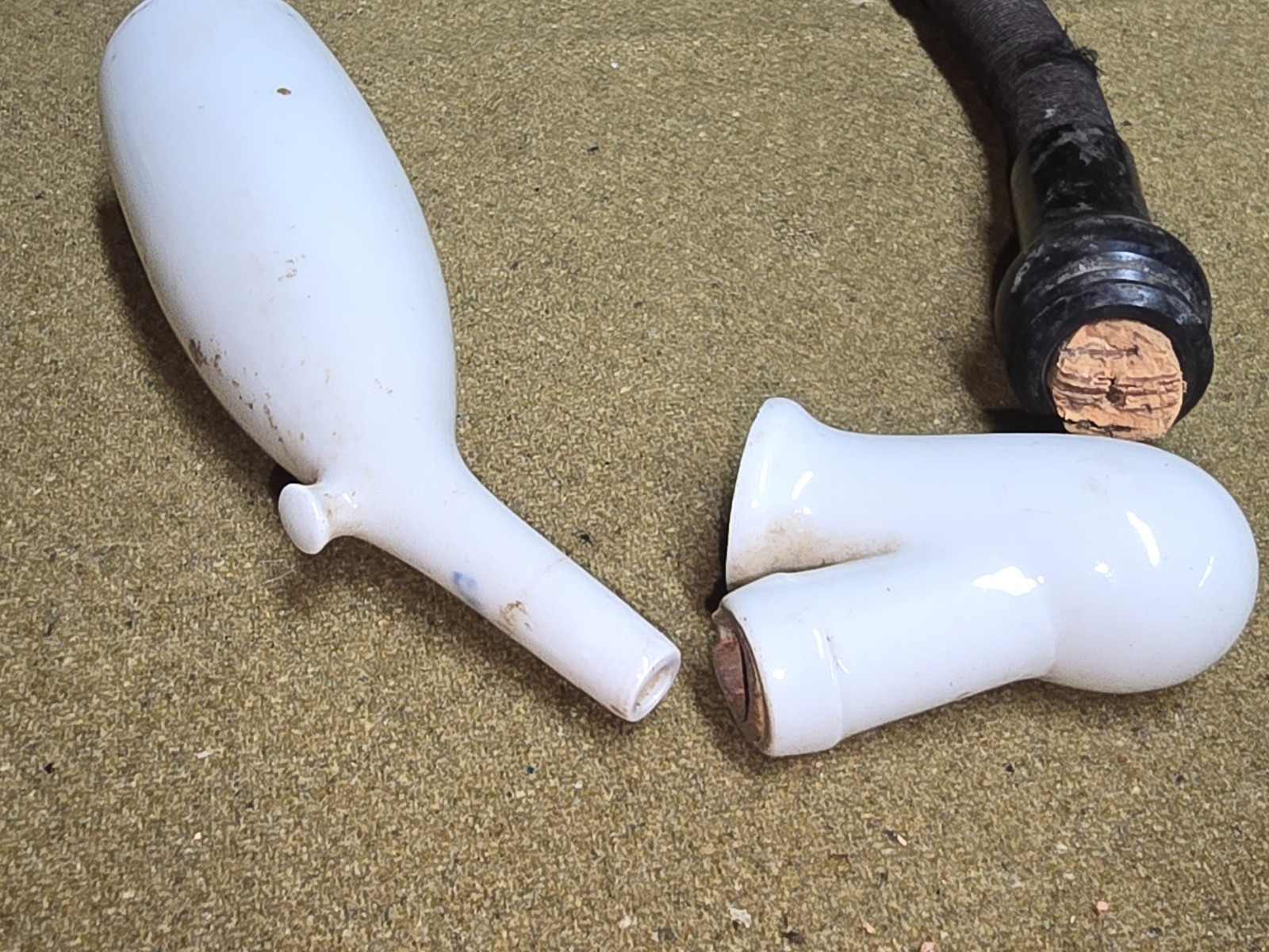 WWI Era German Porcelain Tobacco Pipe or 'Gesteckpfeife'