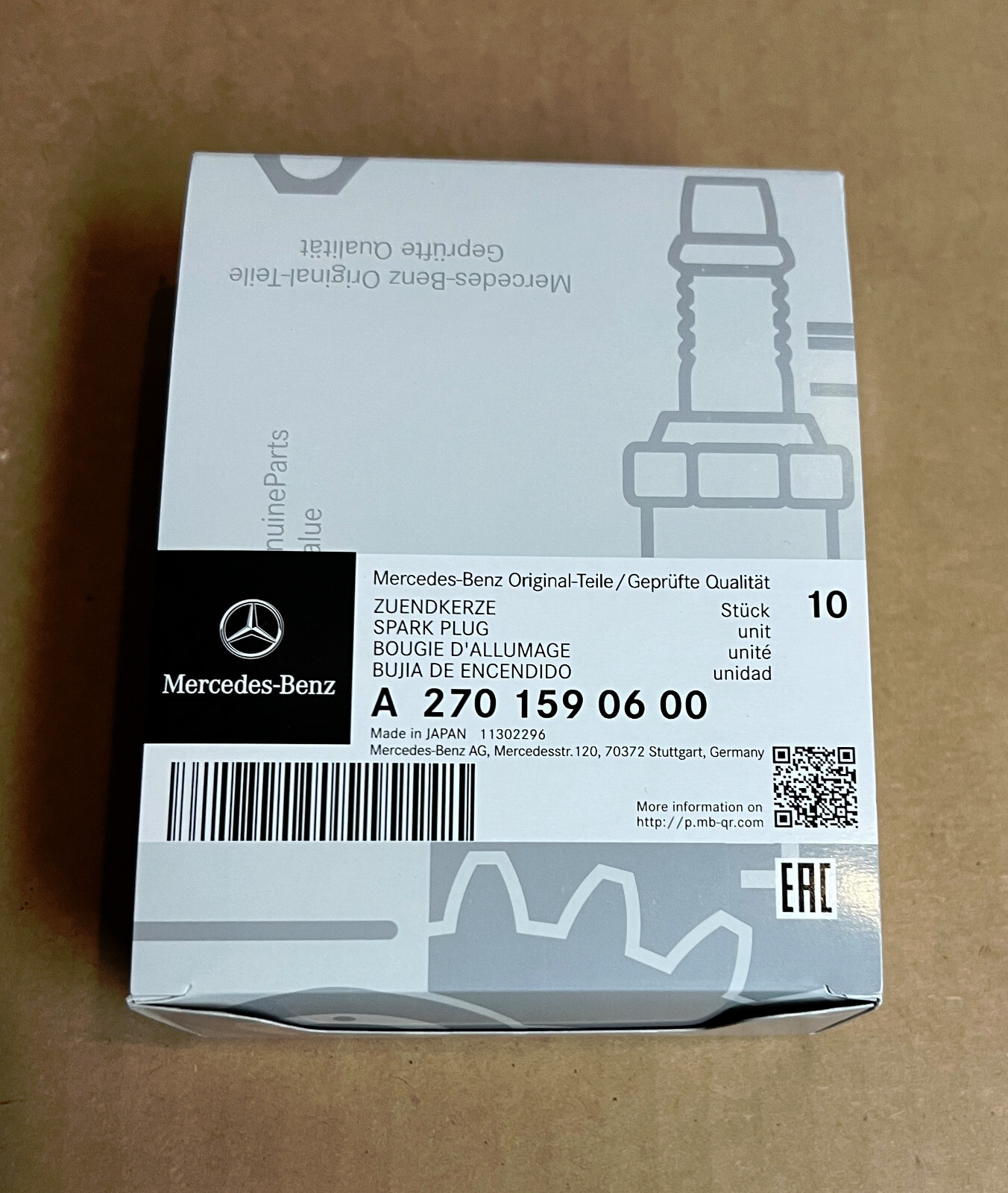 New Genuine OEM Mercedes A 270 159 06 00 - Set of 6 Spark Plugs ** SHIPS FREE