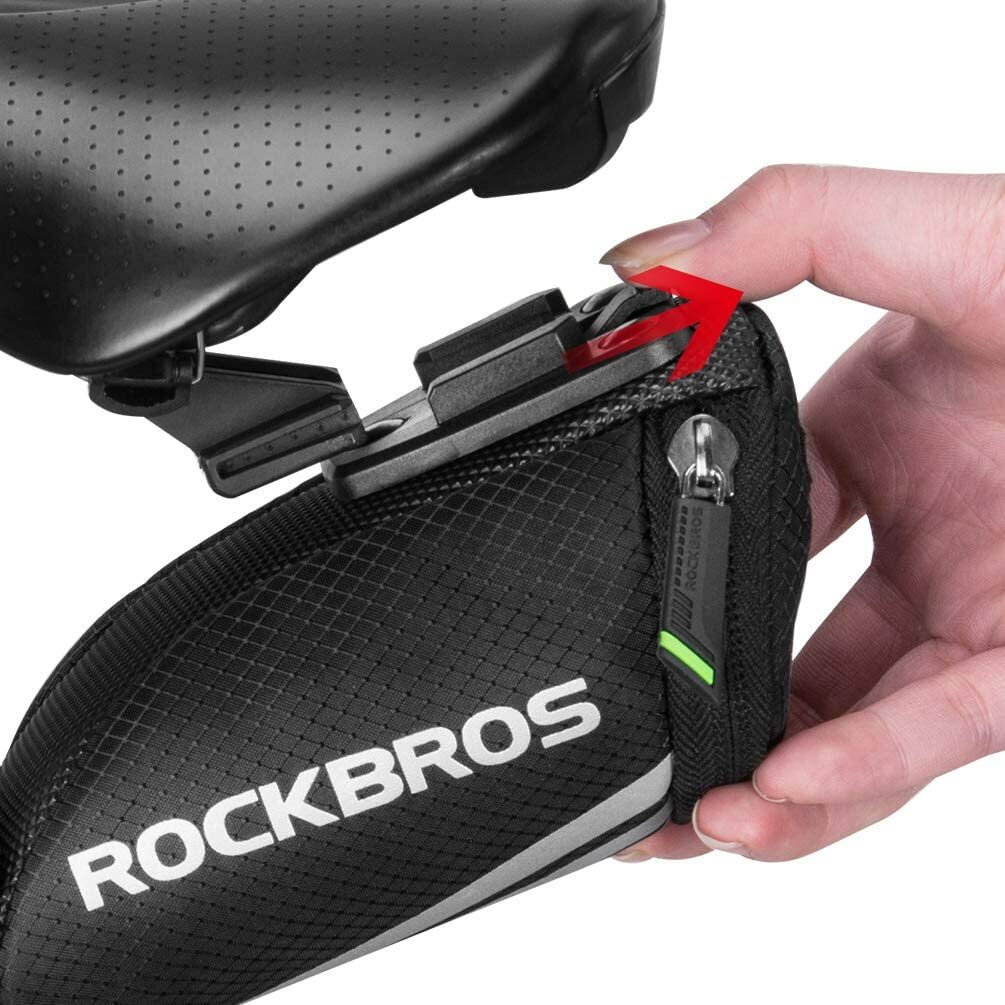 ROCKBROS Bike Saddle Bag Under Seat Pouch Portable Quick Release Tail Bag 1L