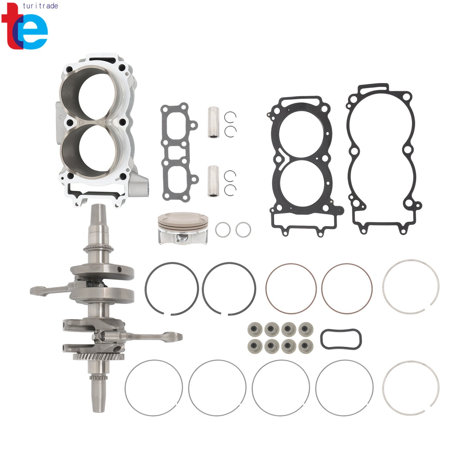 Cylinder Crankshaft Engine Rebuild Kit For Polaris Ranger Crew XP 1000 2014-2018