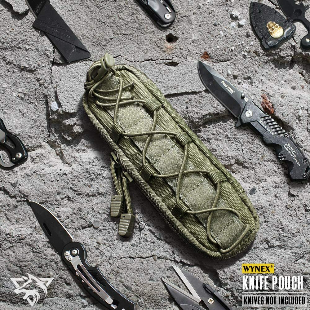 Tactical Molle Knife Sheath Bag Military Flashlight Holster Utility Tool Pouch