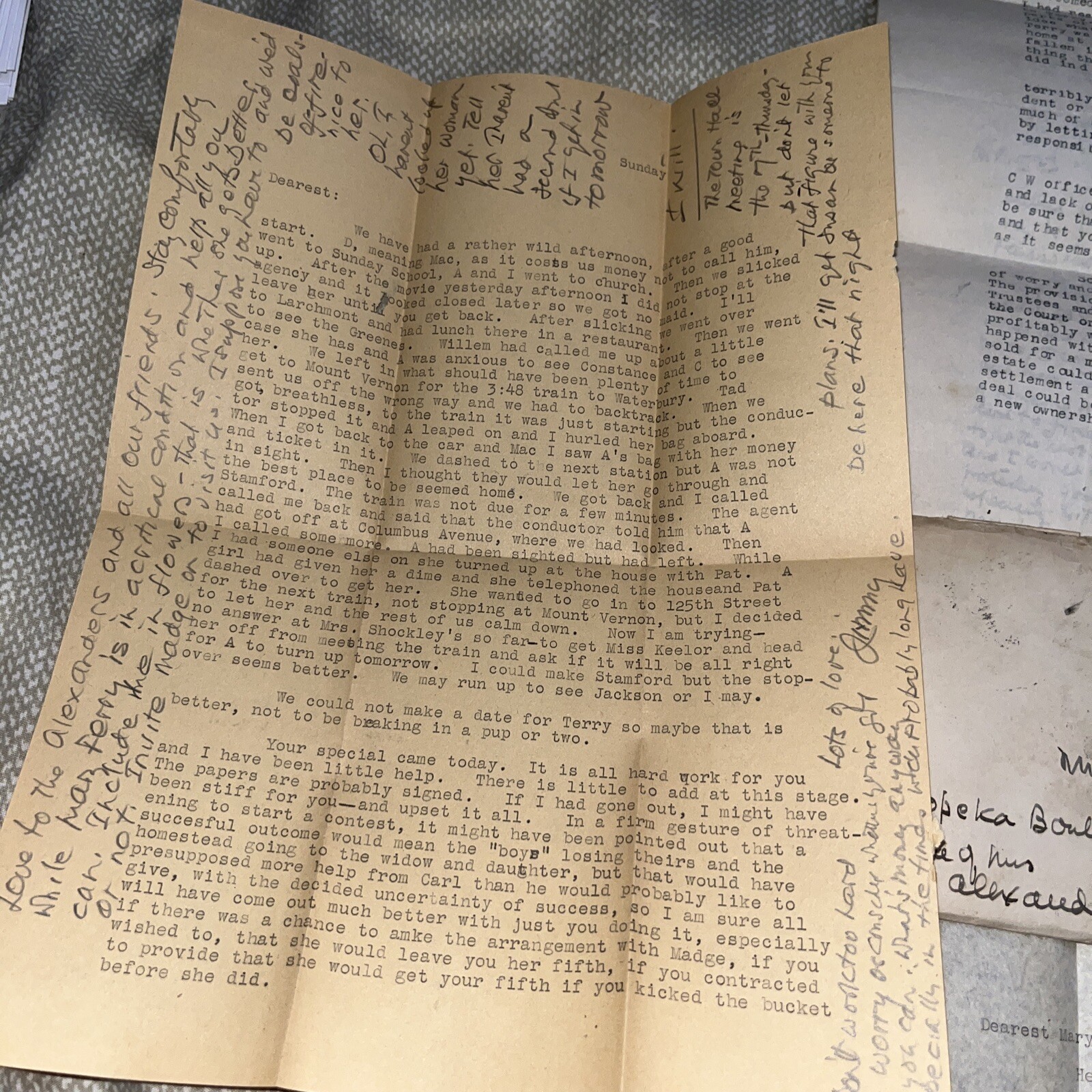 6 Letters (Letterhead: New York City Bar Association) & 2 Envelope 1933 Postmark