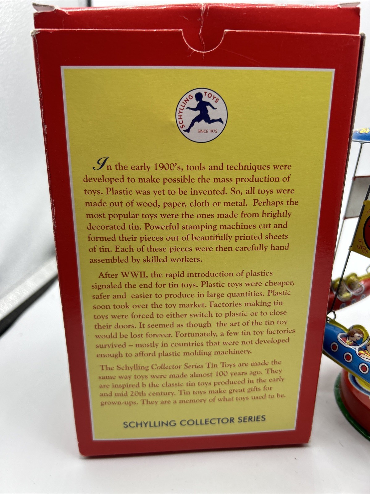 Rocket Ride Carousel • SCHYLLING Collector Series 2000 Vintage Tin Toy • w/ Box!