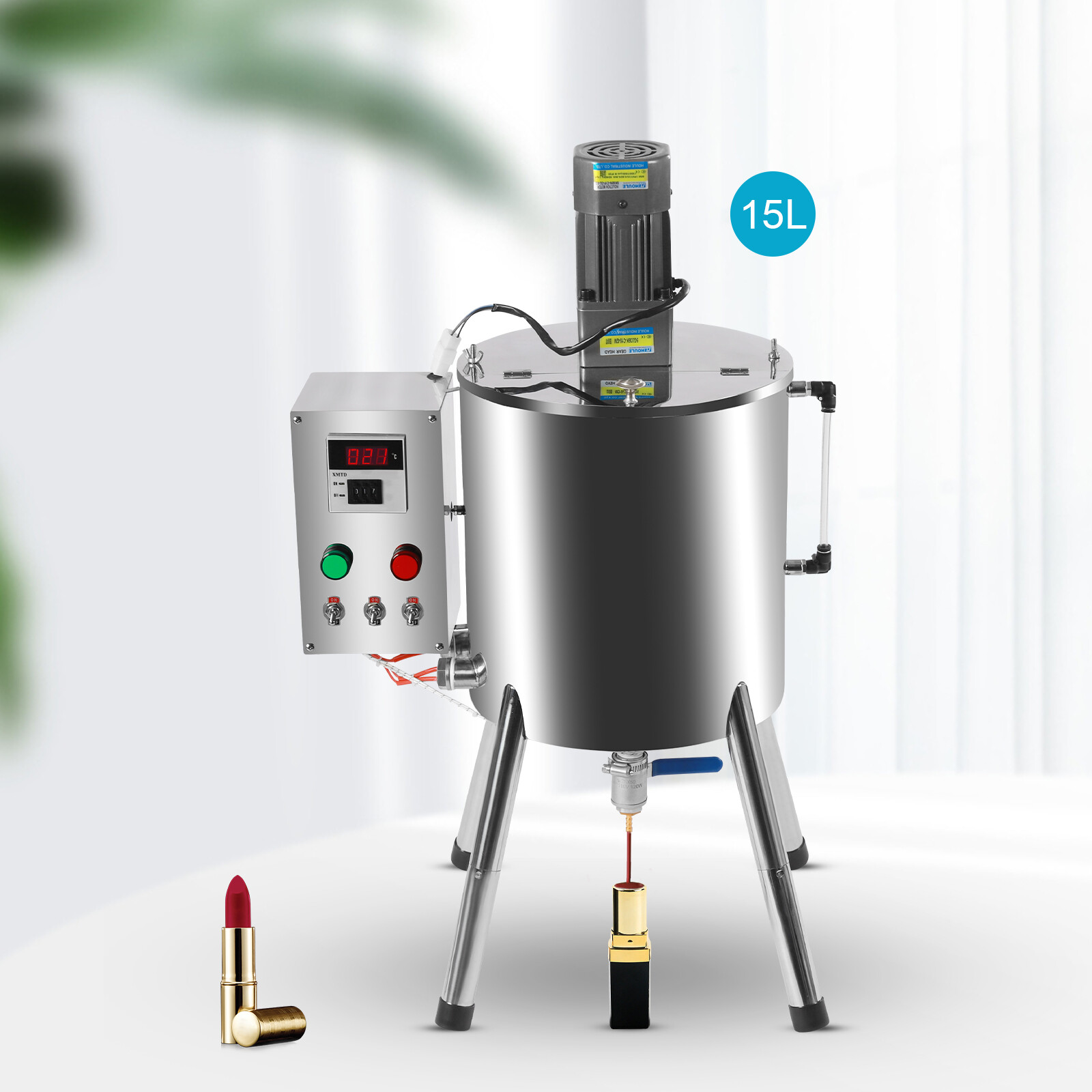 YK-15L Heating Mixing Filling Machine Stirring Tank Liquid Paste Lipstick Filler