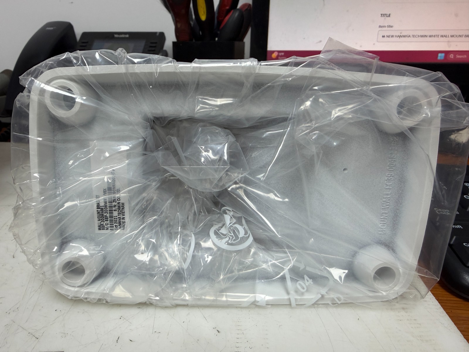 👀NEW HANWHA TECHWIN WHITE WALL MOUNT BRACKET FOR SMART DOME CAMERA SBP-300WMW1