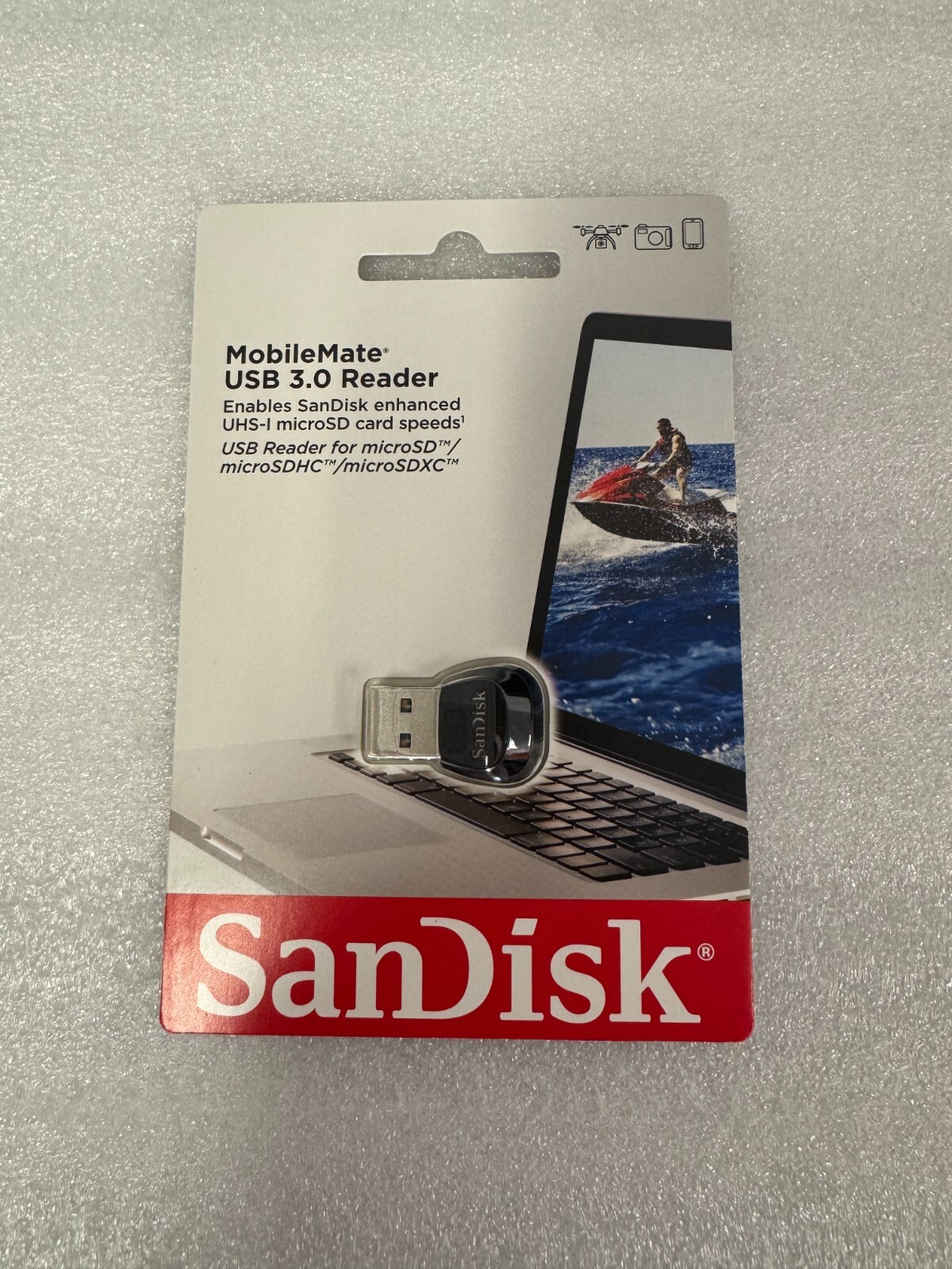 Brand New SanDisk MobileMate USB 3.0 microSD Card Reader SDDR-B531-AN6NN