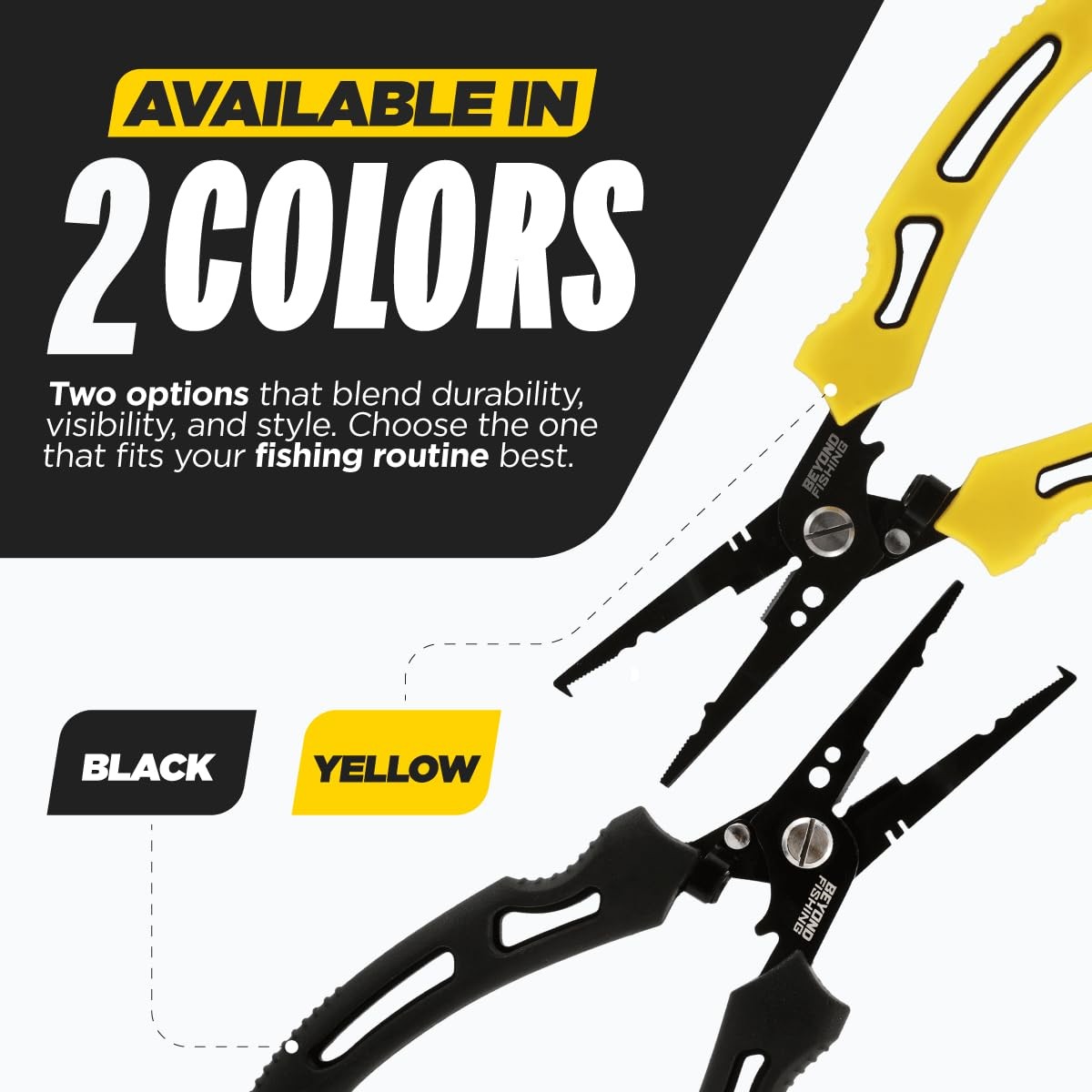 Beyond Fishing QuickRig 7 inch Fishing Pliers – Black