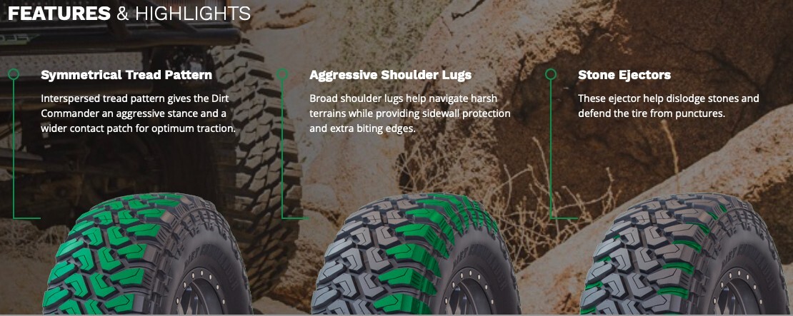 4 NEW 33x12.50R20 Centennial Dirt Commander M/T 12 PLY Mud Tires 33 12.50 20 R20