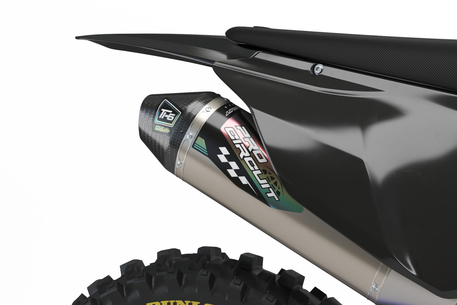 Pro Circuit Exhaust Ti-6 T-6 Decals (HoloGraphic/Black) 2 PACK