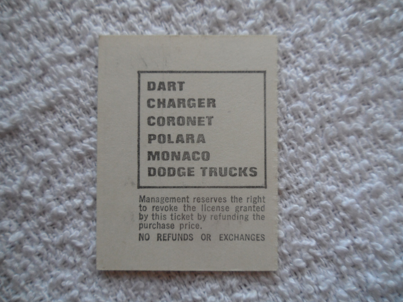 THE DOORS Original__1968__CONCERT TICKET STUB__Los Angeles Forum__NM-