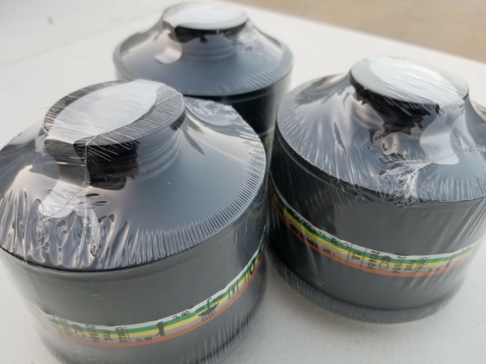 NATO 40mm NBC/CBRN Gas Mask Filter 3-Pak Newest Avail Exp 2030+