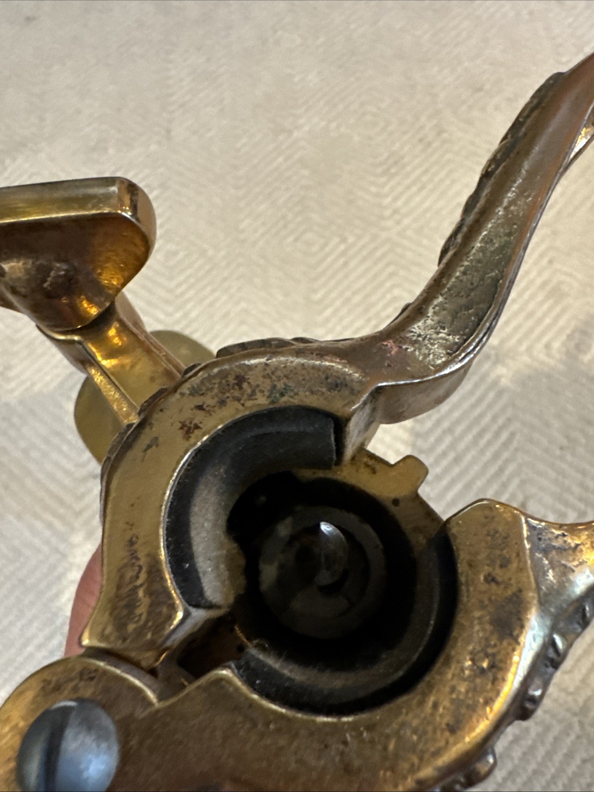 Antique French Bronze Vintner Wine Bottle Cork Corkscrew Cherubs EXCELLENT COND