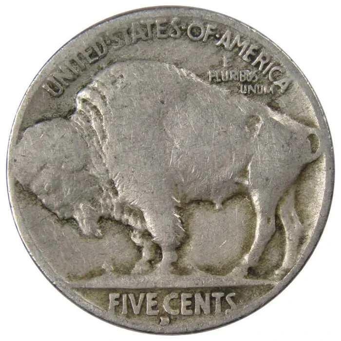 1 Buffalo Nickel - Indian Head Coin - 1913-1938 - US Mint - 5 Cents [Circulated]