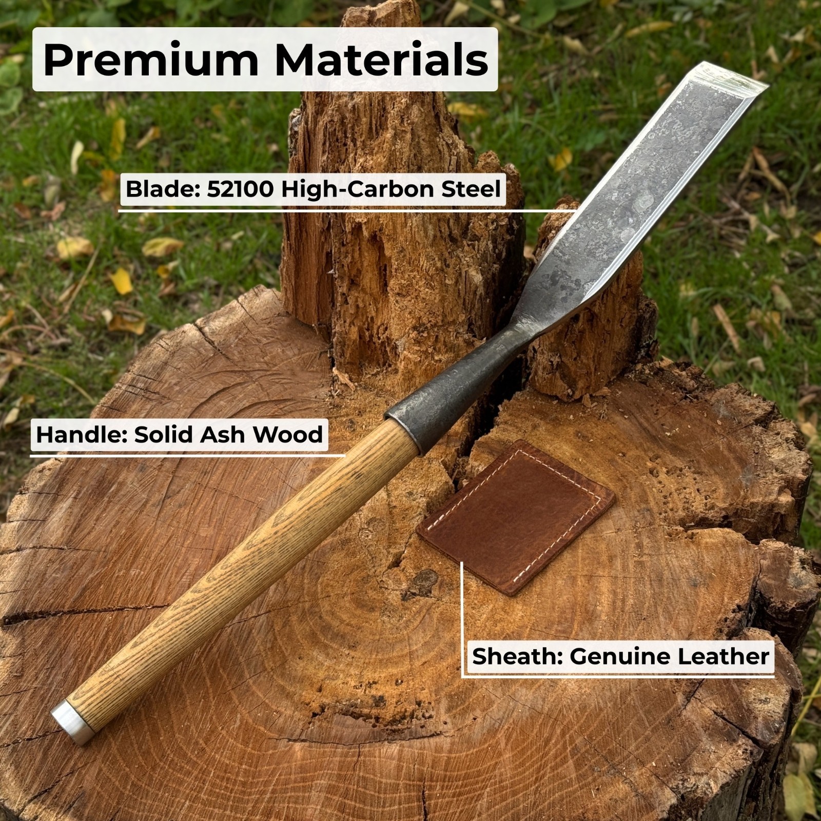 0.8''- 4'' Sizes Forged Timber Slick Chisel 52100 Carbon Steel Paring Wood Tool