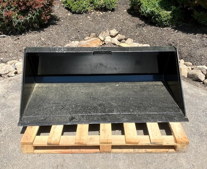 Economy 60" Skid Steer/Tractor 5' Bucket with Universal SSQA Mounting Plate