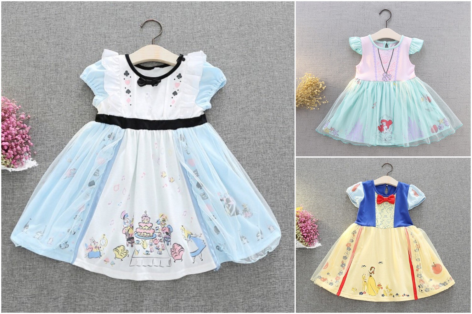NEW Boutique Ariel Little Mermaid Snow White Alice in Wonderland Tulle Dress