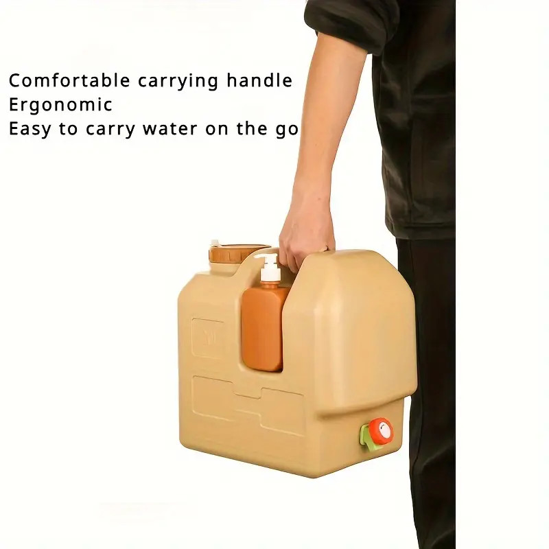 20L Water Container with Spigot and Soap Dispenser Portable Camping Water Jug US