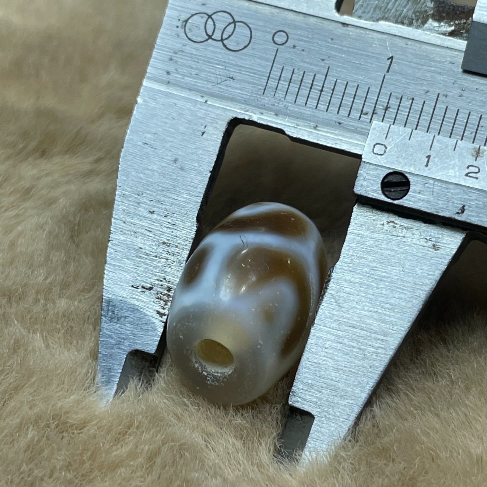 Ancient Tibetan DZI Beads Old Agate Turtle Shell Longevity Amulet Pendant #4698