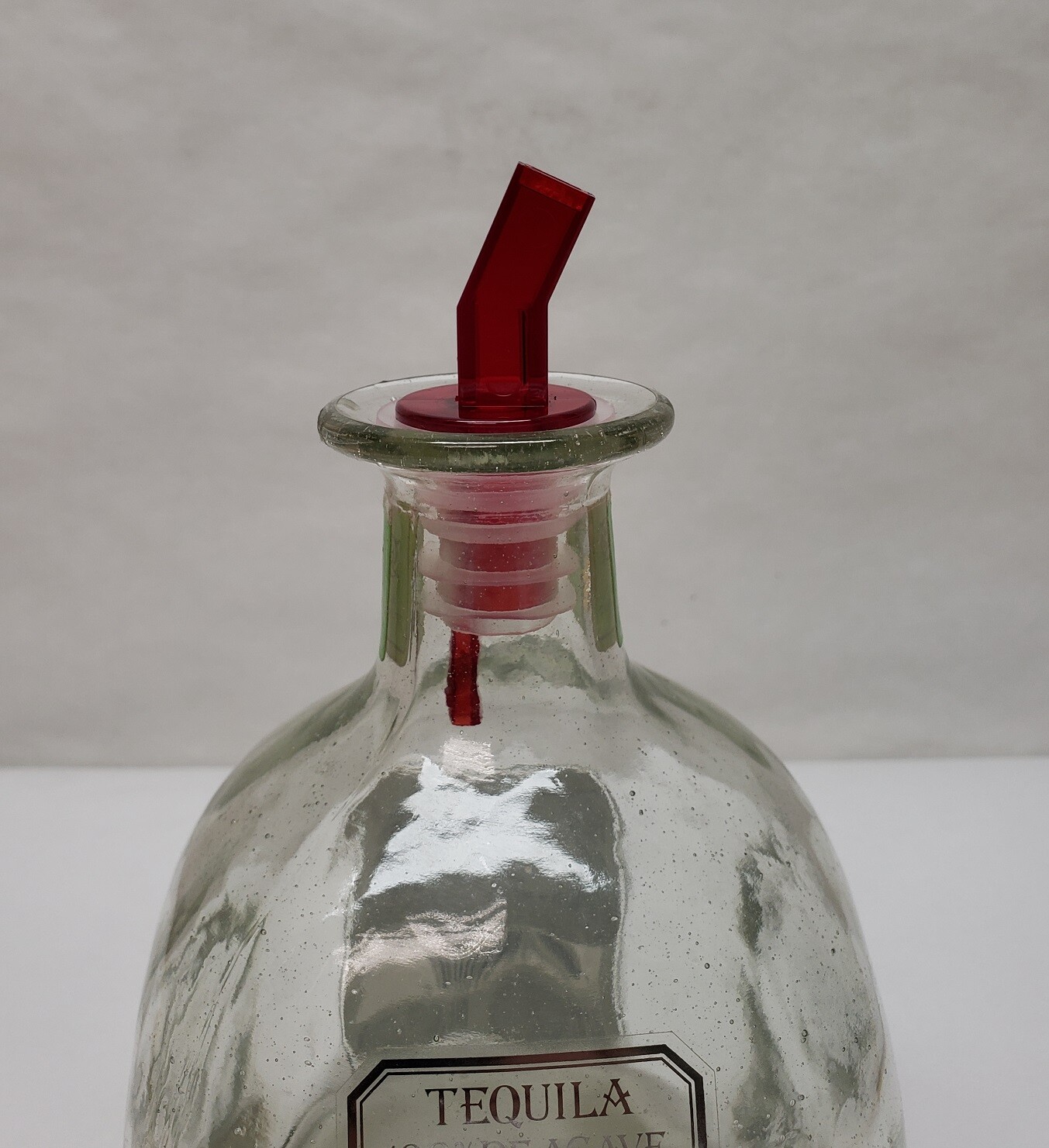 6x Red Liquor Bottle SCREENED POUR SPOUTS FITS Patron 750, most 1.75ltr 1/2gl