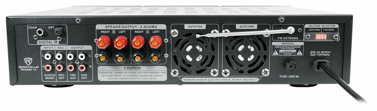 Rockville RPA60BT 1000 Watt Home Theater Receiver w/ Bluetooth/Tuner/USB/Mixer