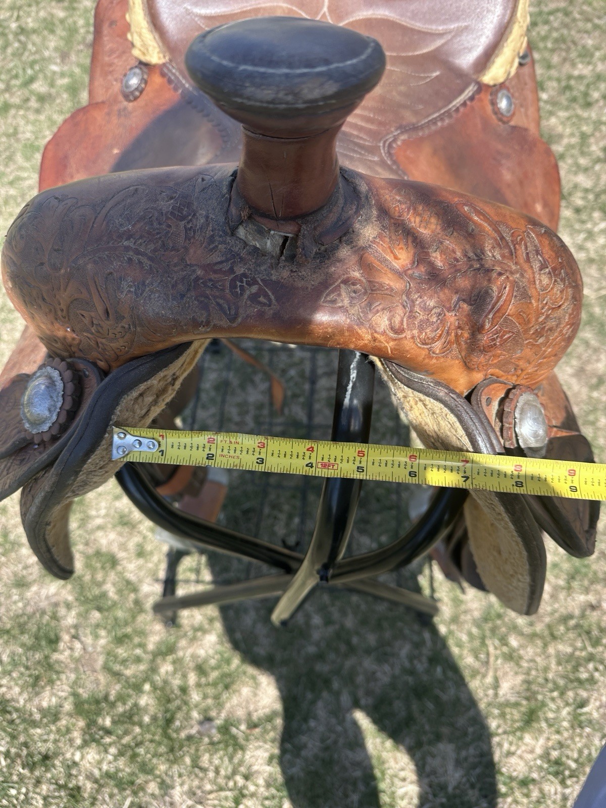 15.5” Double J Saddlery rope saddle, Western, leather