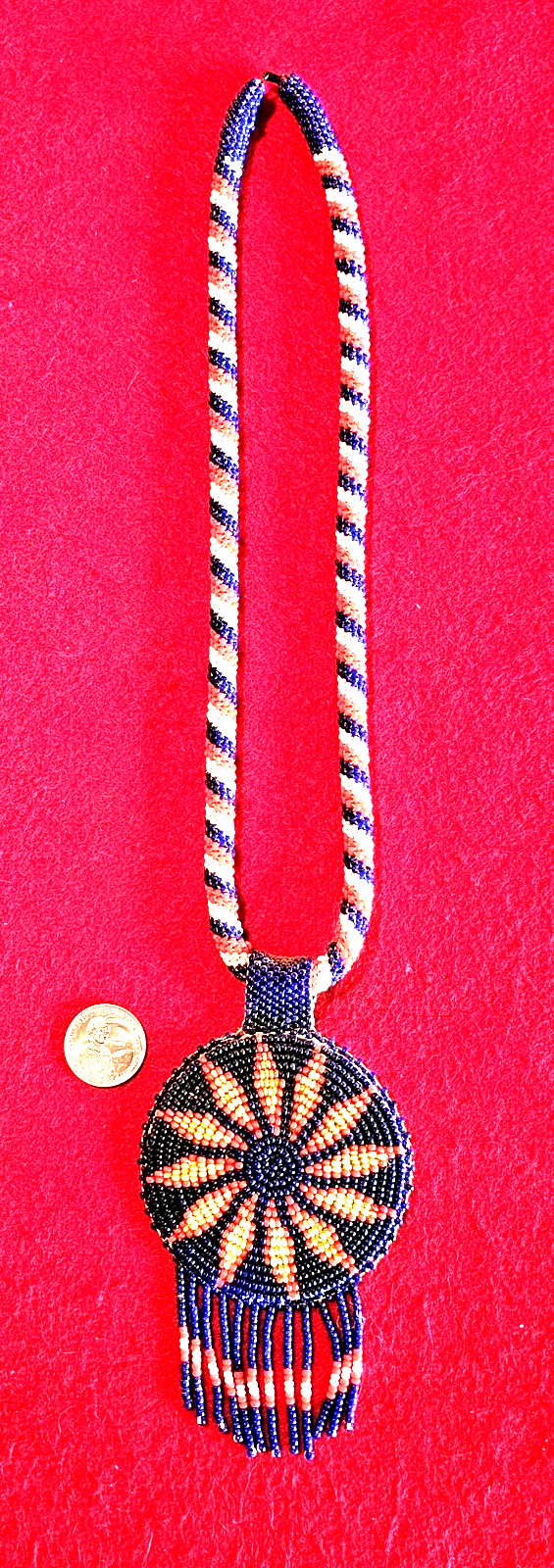 Beaded Rosette Necklace