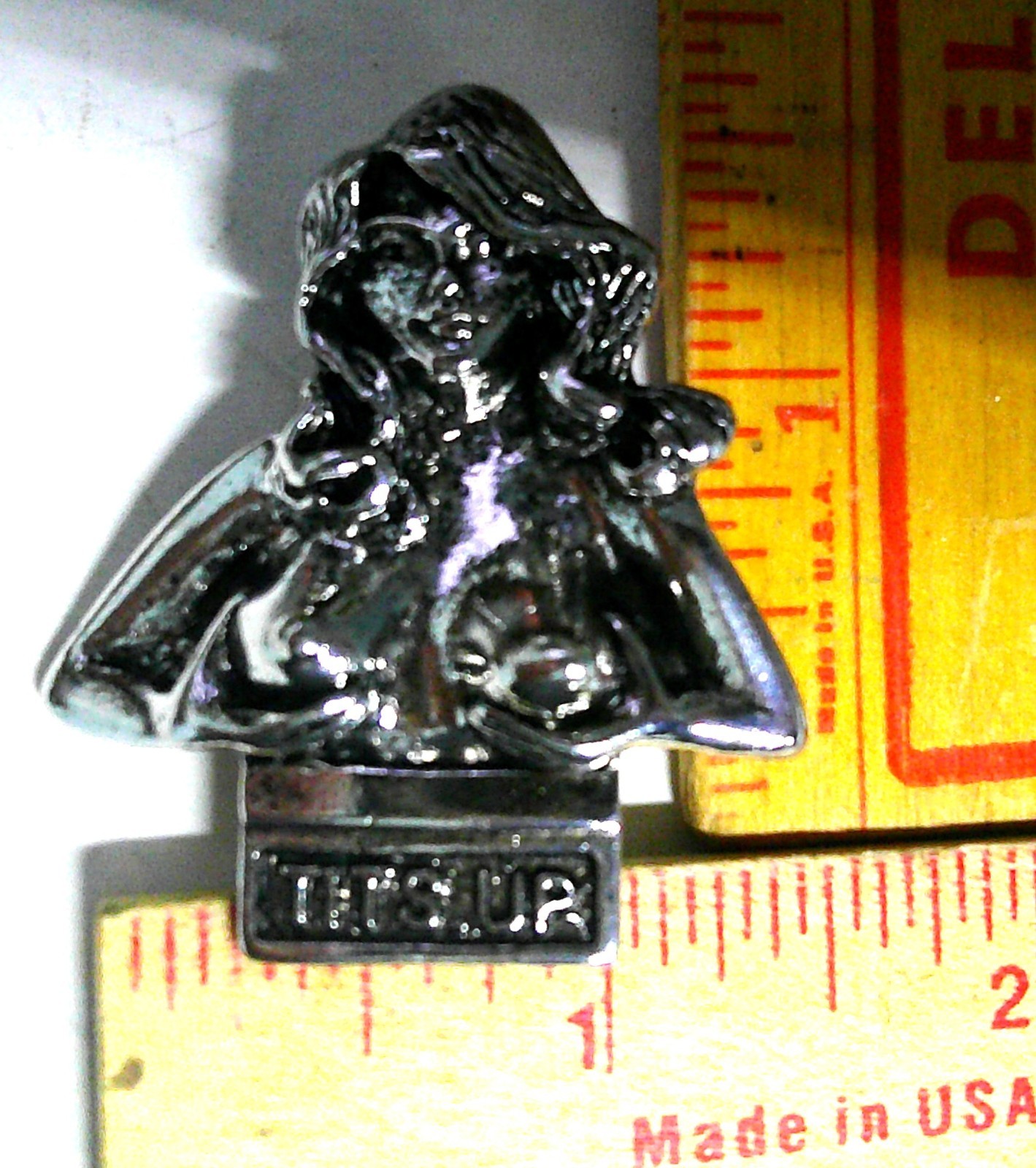 Tits Up pin vintage collectible old boobs breasts pinback biker vest badge