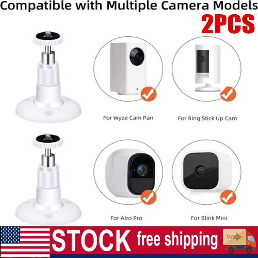 2 x Wall Mount Bracket For Ring Stick Up Cam Wired/Battery Solar Security Camera