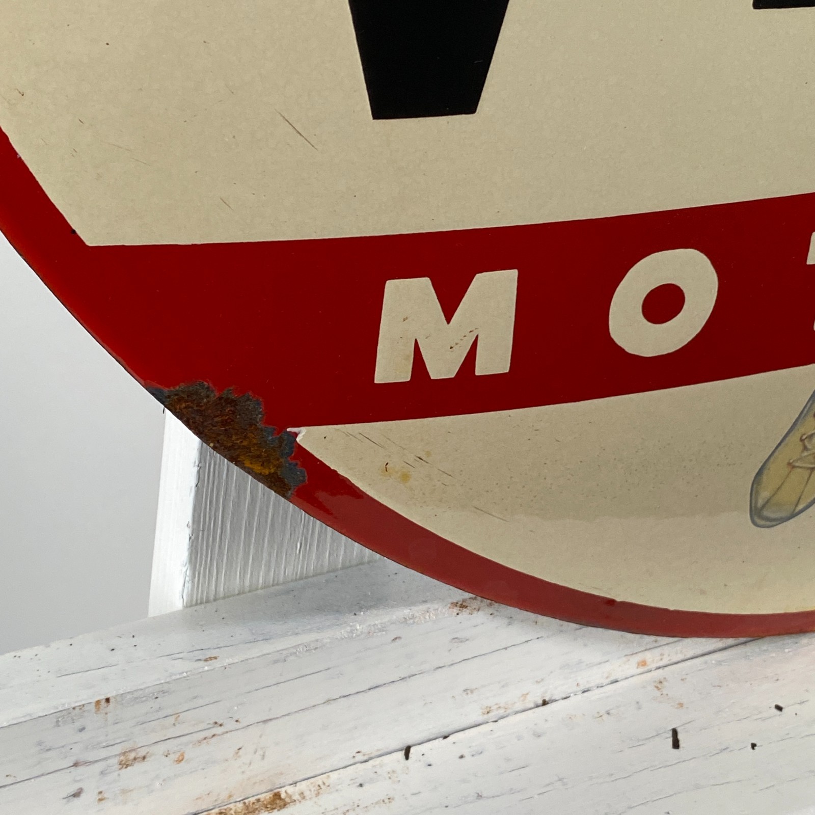 Veedol Enamel Sign - Ø 50cm (19.7") - Nice Motor Oil Collector Advertising Decor