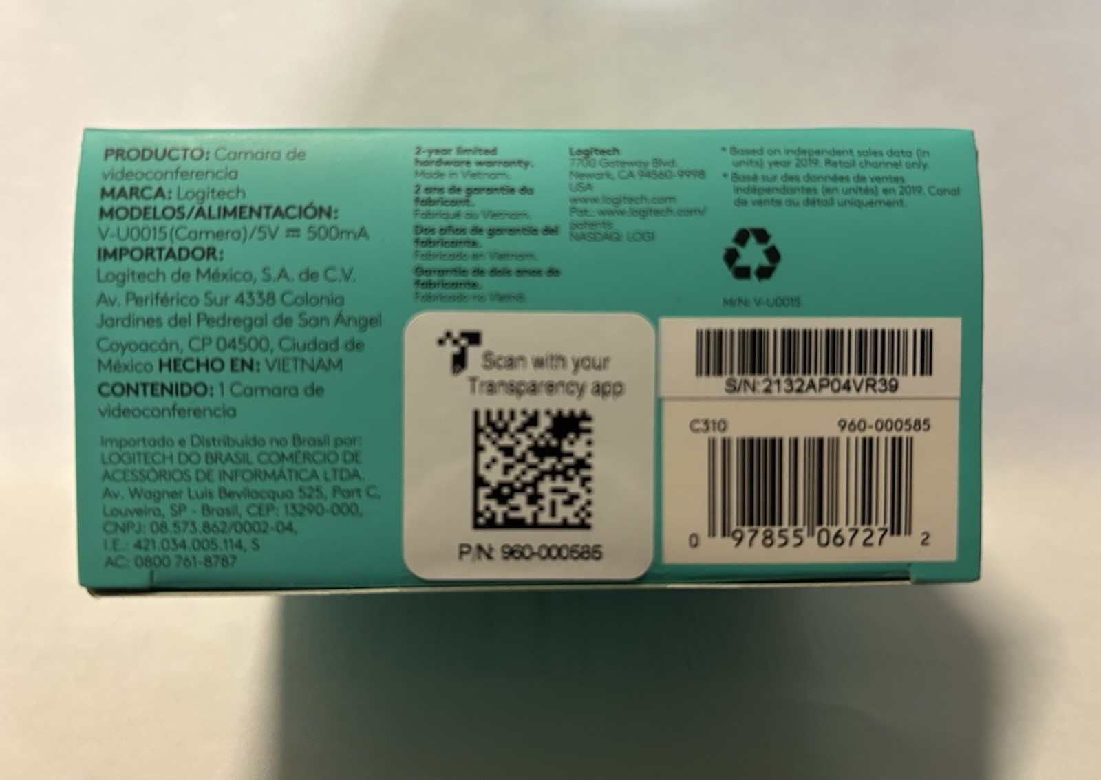 Logitech C310 HD Webcam - Black