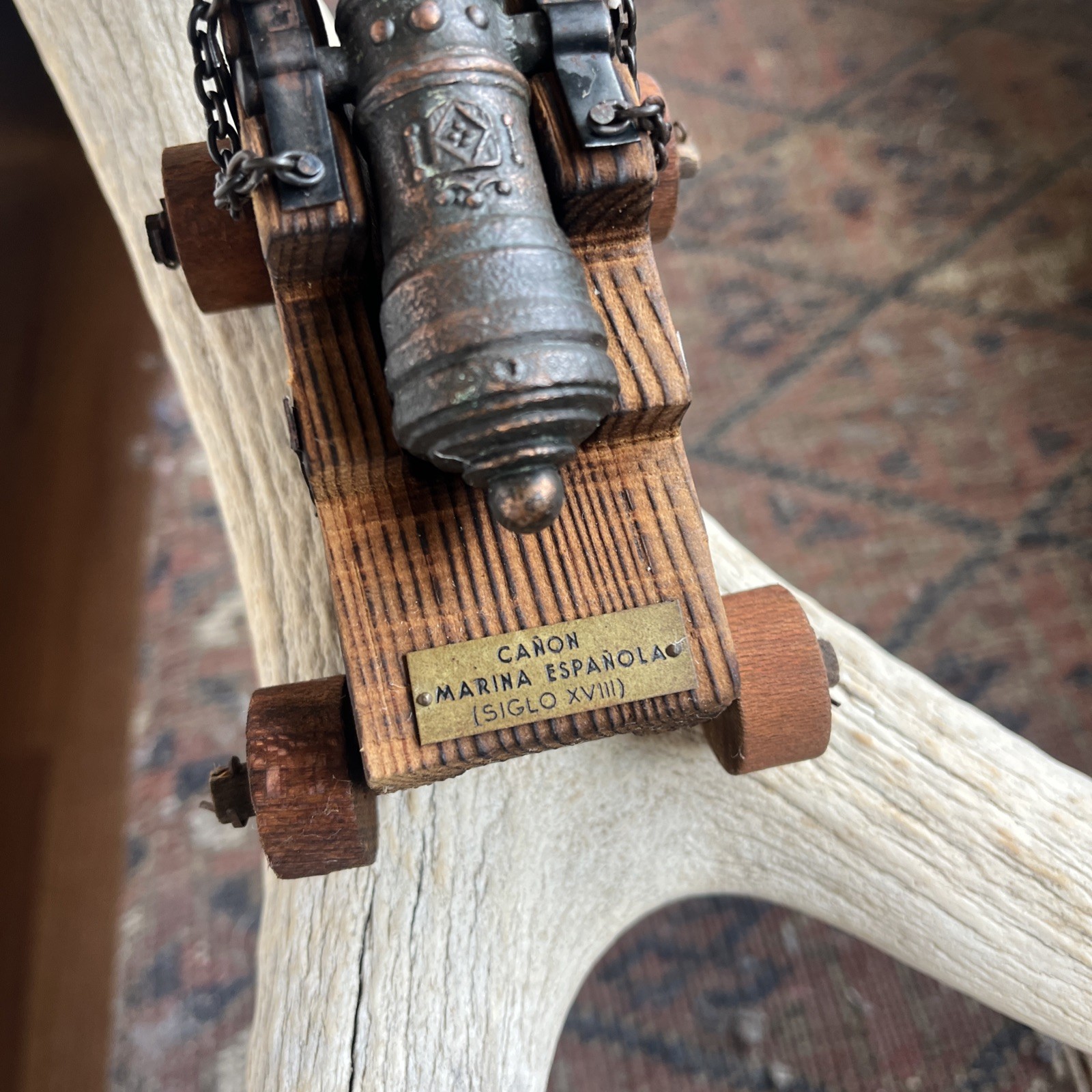 Vintage Model Antique Cannon Replica Canon Marina Espanola Siglo XVIII