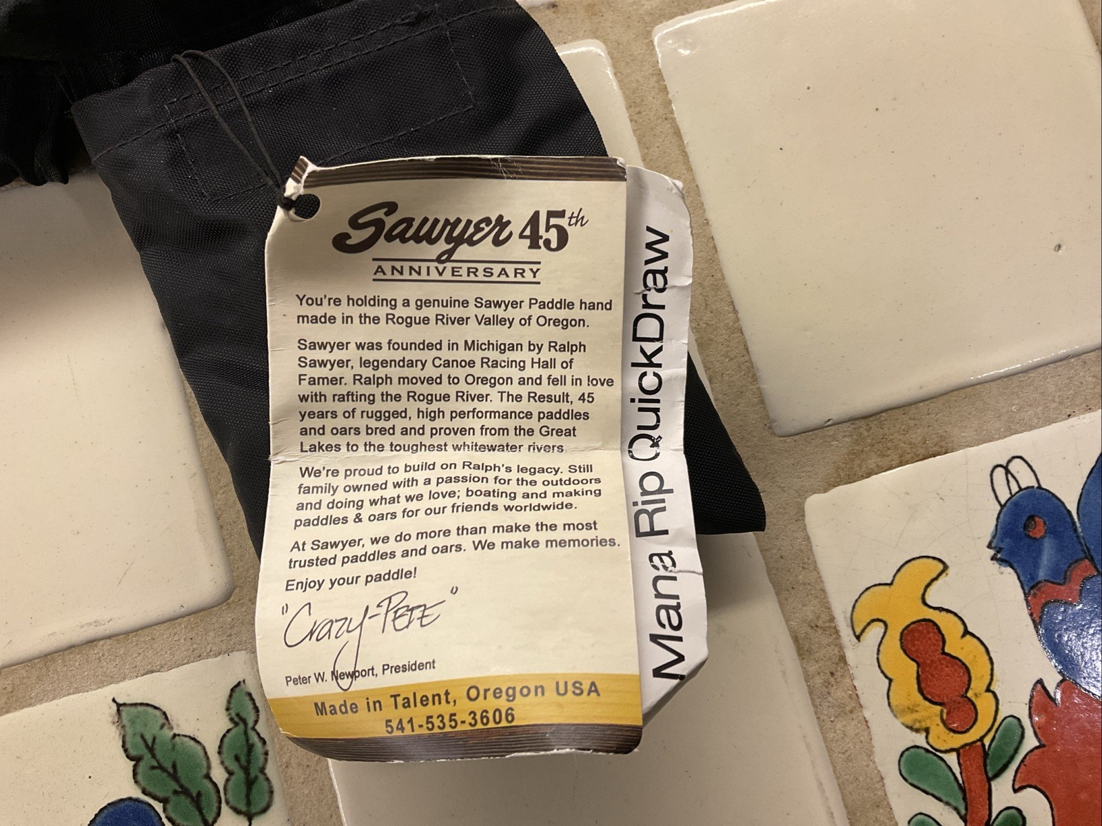 Sawyer Mana Rip Quick Draw Adjustable Wood & Carbon Fiber RIP 100 SUP Paddle