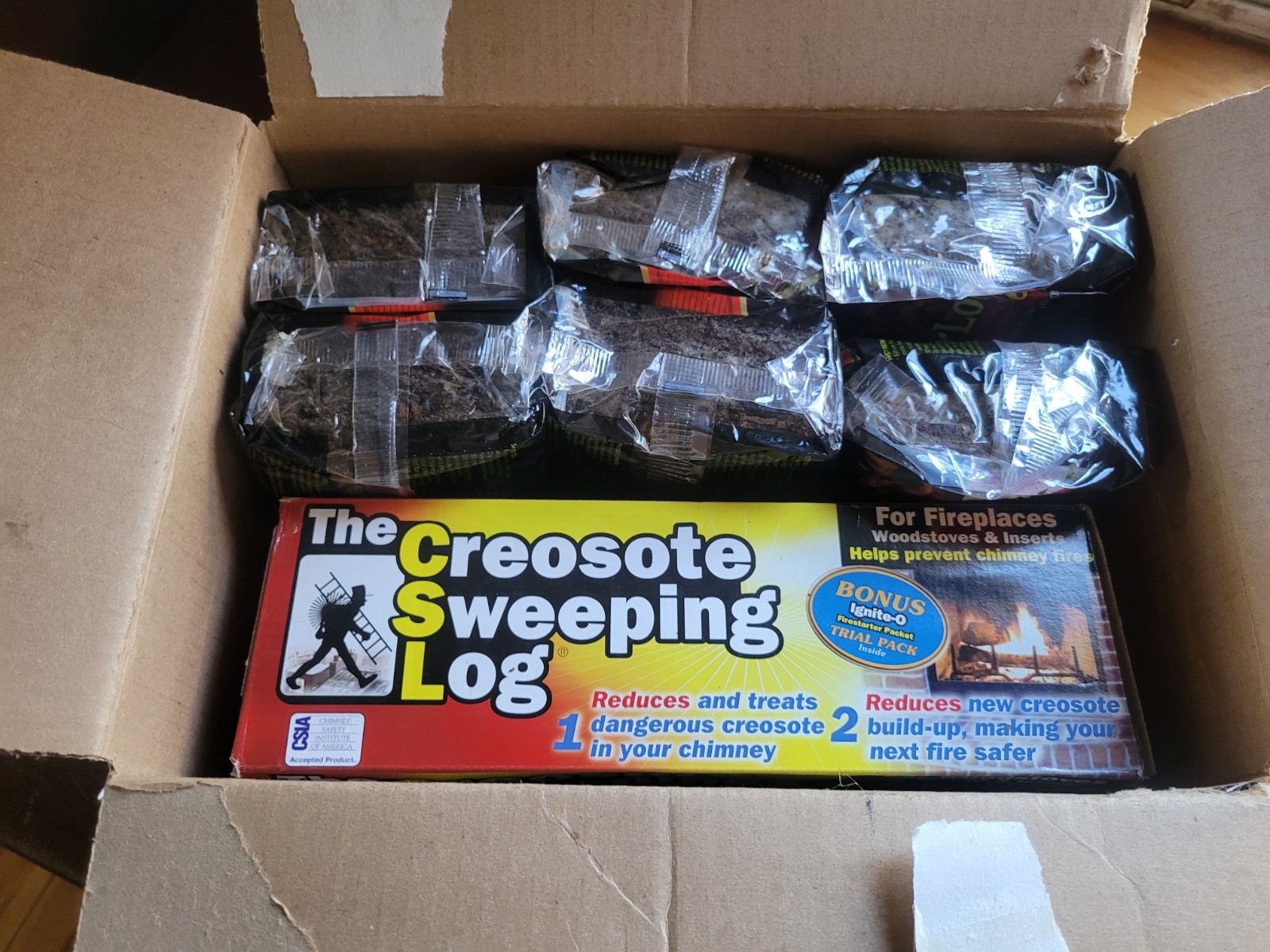 24 Starter Loggs And 1 Creosote Sweeping Log