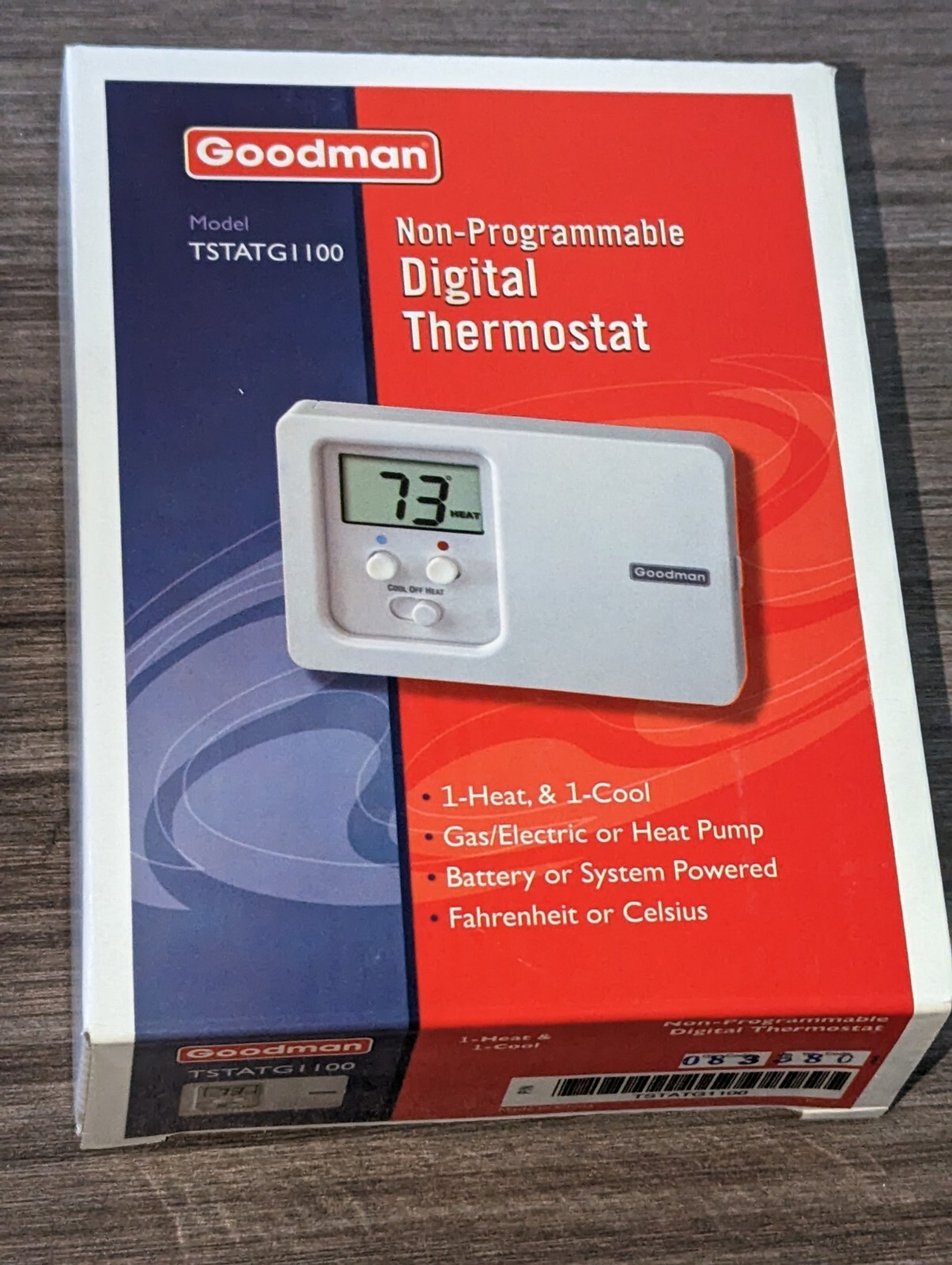 Goodman Programmable Digital Thermostat TSTATG2152 HEAT PUMP 5+2 DAY